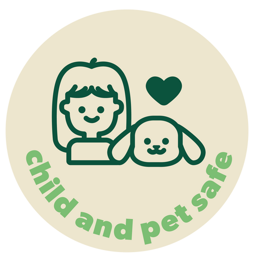 Safety icon for Turfy, highlighting that our probiotic formula is 100% child and pet-safe for artificial grass.